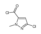 1H-Pyrazole-5-carbonyl chloride, 3-chloro-1-methyl- (9CI)结构式