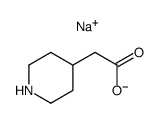 4-Piperidineacetic acid, sodium salt Structure