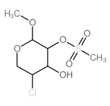 5-chloro-2-methoxy-3-methylsulfonyloxy-oxan-4-ol Structure