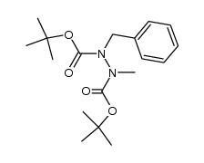 di-tert-butyl 1-benzyl-2-methylhydrazine-1,2-dicarboxylate结构式