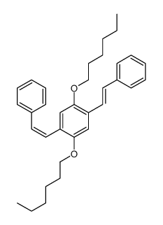 1,4-dihexoxy-2,5-bis(2-phenylethenyl)benzene Structure