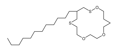 4-dodecyl-1,9,12-trioxa-2,6-dithiacyclohexadecane结构式