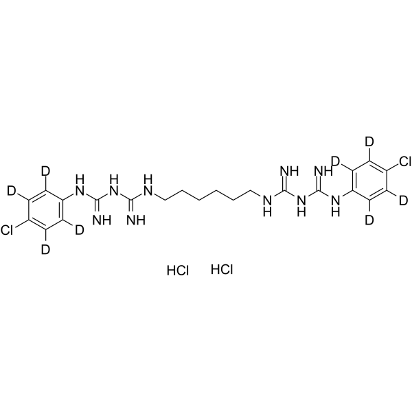 Chlorhexidine D8 dihydrochloride结构式