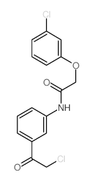 N-[3-(2-chloroacetyl)phenyl]-2-(3-chlorophenoxy)acetamide structure