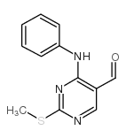 2-(METHYLTHIO)-4-(PHENYLAMINO)PYRIMIDINE-5-CARBALDEHYDE Structure