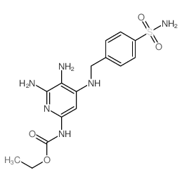 Carbamic acid,[5,6-diamino-4-[[[4-(aminosulfonyl)phenyl]methyl]amino]-2-pyridinyl]-, ethylester (9CI)结构式