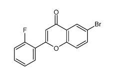 6-bromo-2-(2-fluorophenyl)chromen-4-one结构式