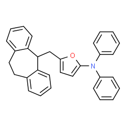 2-Furanamine,5-[(10,11-dihydro-5H-dibenzo[a,d]cyclohepten-5-yl)methyl]-N,N-diphenyl- structure