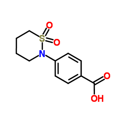 4-(1,1-Dioxido-1,2-thiazinan-2-yl)benzoic acid Structure