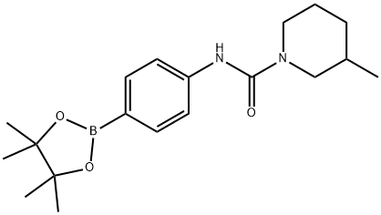 3-甲基-N-(4-(4,4,5,5-四甲基-1,3,2-二氧硼戊环-2-基)苯基)哌啶-1-甲酰胺图片