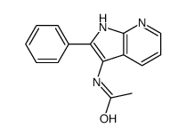 N-(2-phenyl-1H-pyrrolo[2,3-b]pyridin-3-yl)acetamide structure
