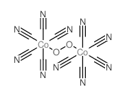 Cobaltate(6-),decakis(cyano-C)[m-(peroxy-O:O')]di-,hexapotassium (9CI) structure