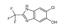 6-chloro-2-(trifluoromethyl)-1H-benzimidazol-5-ol结构式