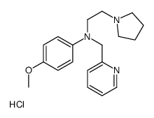 4-methoxy-N-(pyridin-2-ylmethyl)-N-(2-pyrrolidin-1-ium-1-ylethyl)aniline,chloride Structure