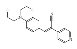 4-Pyridineacetonitrile,a-[[4-[bis(2-chloroethyl)amino]phenyl]methylene]- Structure