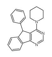 5-phenyl-4-piperidin-1-yl-5H-indeno[1,2-d]pyrimidine结构式