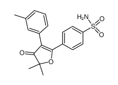 4-(5,5-dimethyl-4-oxo-3-m-tolyl-4,5-dihydrofuran-2-yl)benzenesulfonamide Structure