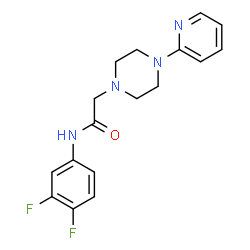 N-(3,4-二氟苯基)-2-(4-(吡啶-2-基)哌嗪-1-基)乙酰胺结构式