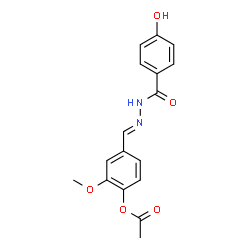 4-[2-(4-hydroxybenzoyl)carbonohydrazonoyl]-2-methoxyphenyl acetate Structure