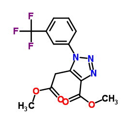 Methyl 5-(methoxycarbonylmethyl)-1-[3-(trifluoromethyl)phenyl]-1H-1,2,3-triazole-4-carboxylate 97 picture