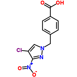 4-(4-CHLORO-3-NITRO-PYRAZOL-1-YLMETHYL)-BENZOIC ACID结构式