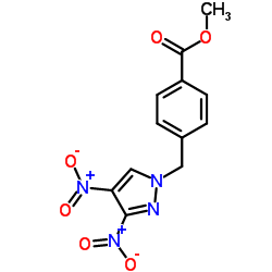 4-(3,4-DINITRO-PYRAZOL-1-YLMETHYL)-BENZOIC ACID METHYL ESTER结构式