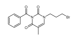 3-benzoyl-1-(3-bromopropyl)thymine结构式