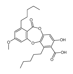 8-Hydroxy-3-methoxy-11-oxo-1,6-dipentyl-11H-dibenzo[b,e][1,4]dioxepin-7-carboxylic acid Structure