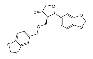 (4R,5S)-5-(3,4-methylenedioxyphenyl)-4-[(3,4-methylenedioxyphenyl)methoxymethyl]dihydro-3(2H)-furanone结构式