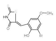 5-[(3-bromo-2-hydroxy-5-methoxyphenyl)methylidene]-2-sulfanylidene-1,3-thiazolidin-4-one结构式