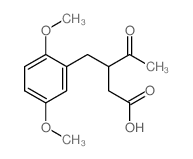 3-[(2,5-dimethoxyphenyl)methyl]-4-oxo-pentanoic acid structure