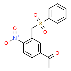 1-(4-NITRO-3-[(PHENYLSULFONYL)METHYL]PHENYL)-1-ETHANONE picture