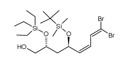 (3Z,5R,7R)-5-(tert-butyldimethylsilyl)oxy-1,1-dibromo-8-hydroxy-7-(triethylsilyl)oxy-1,3-octadiene结构式