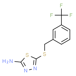 5-([3-(TRIFLUOROMETHYL)BENZYL]SULFANYL)-1,3,4-THIADIAZOL-2-AMINE结构式