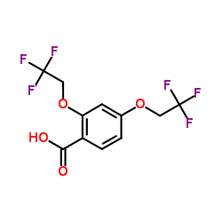 2,4-Bis(2,2,2-trifluoroethoxy)benzoic acid结构式