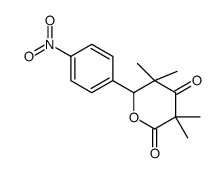 3,3,5,5-tetramethyl-6-(4-nitrophenyl)oxane-2,4-dione结构式