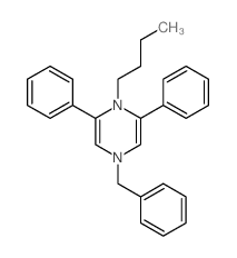 4-benzyl-1-butyl-2,6-diphenyl-pyrazine Structure