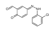 3-[(2-chlorophenyl)hydrazinylidene]-6-oxocyclohexa-1,4-diene-1-carbaldehyde Structure