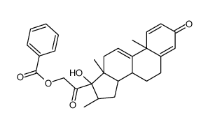 17,21-dihydroxy-16beta-methylpregna-1,4,9(11)-triene-3,20-dione 21-benzoate Structure