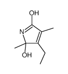 4-ethyl-5-hydroxy-3,5-dimethyl-1H-pyrrol-2-one Structure