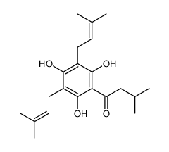 3-methyl-1-[2,4,6-trihydroxy-3,5-bis(3-methylbut-2-enyl)phenyl]butan-1-one Structure