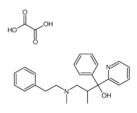 2-methyl-3-[methyl(2-phenylethyl)amino]-1-phenyl-1-pyridin-2-ylpropan-1-ol,oxalic acid结构式