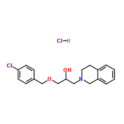 1-[(4-Chlorobenzyl)oxy]-3-(3,4-dihydro-2(1H)-isoquinolinyl)-2-propanol hydrochloride (1:1)结构式