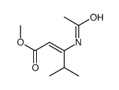 methyl 3-acetamido-4-methylpent-2-enoate结构式