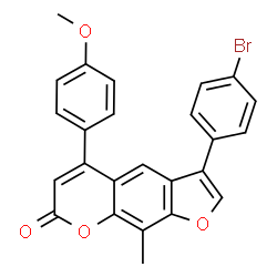 3-(4-bromophenyl)-5-(4-methoxyphenyl)-9-methylfuro[3,2-g]chromen-7-one结构式