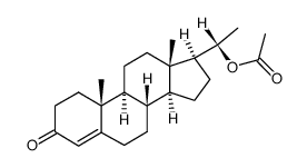20αF-acetoxy-pregn-4-en-3-one structure