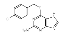 6-[(4-chlorophenyl)methylsulfanyl]-5H-purin-2-amine Structure