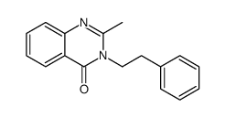 2-methyl-3-(2-phenylethyl)quinazolin-4-one结构式