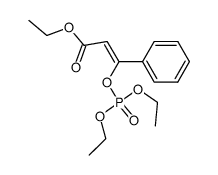 Diethyl-trans-2-ethoxycarbonyl-1-phenylvinyl-phosphat结构式