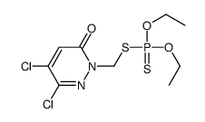 5,6-dichloro-2-(diethoxyphosphinothioylsulfanylmethyl)pyridazin-3-one结构式